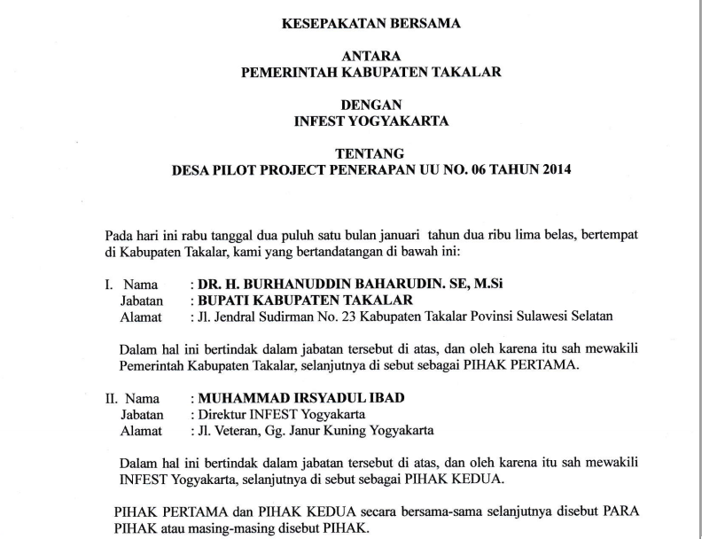 Contoh Surat Mou Sekolah Dengan Desa Nusagates