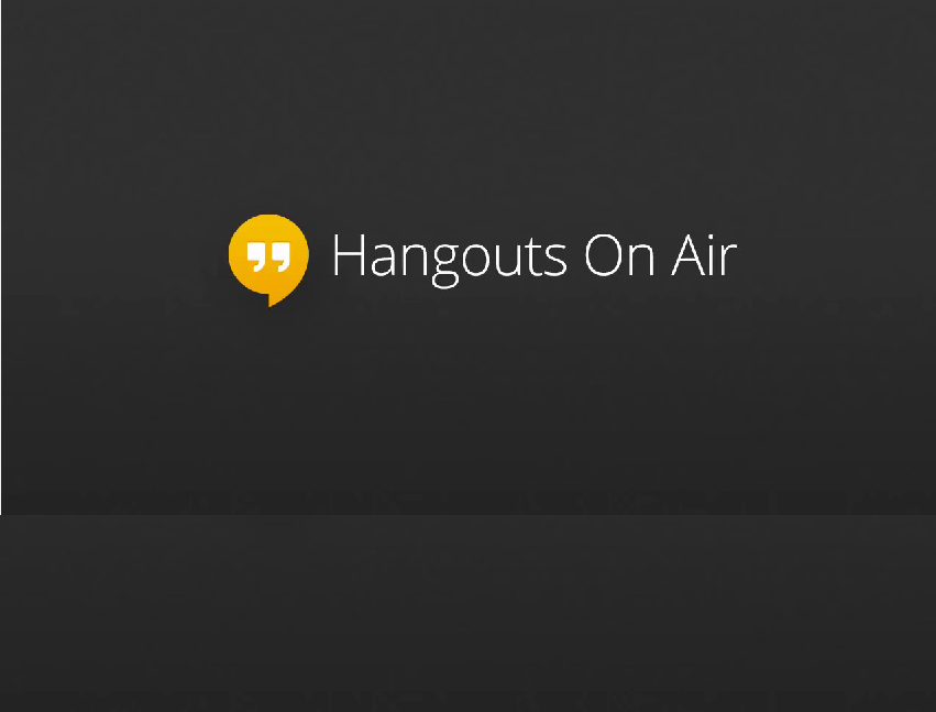 hangout on air