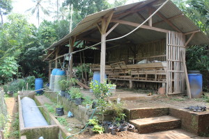 Kandang kambing terintegarsi dengan instalasi pengolahan biogas